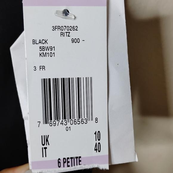 Black Wide Leg Dress Pants 6P Wiol Blend Ann Klein Black Lined Career Classic - Picture 6 of 7